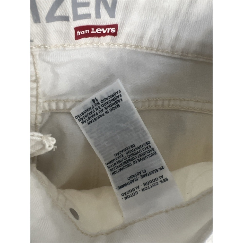 Womens Denizen From Levi's Classic Capri White Size 14 - Picture 3 of 6